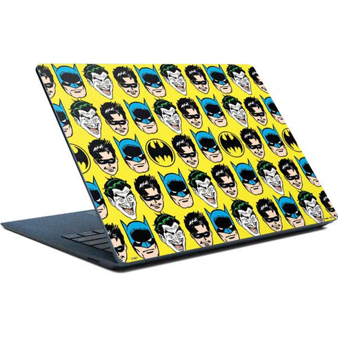 DC Comics Batman Vintage Character Pattern - Joker and Robin Surface Laptop Skin